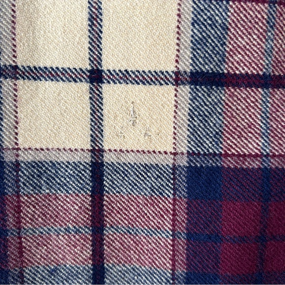 Glenisla 100% Wool Vintage Plaid Pleated Modest Midi Skirt 14 - Picture 10 of 11